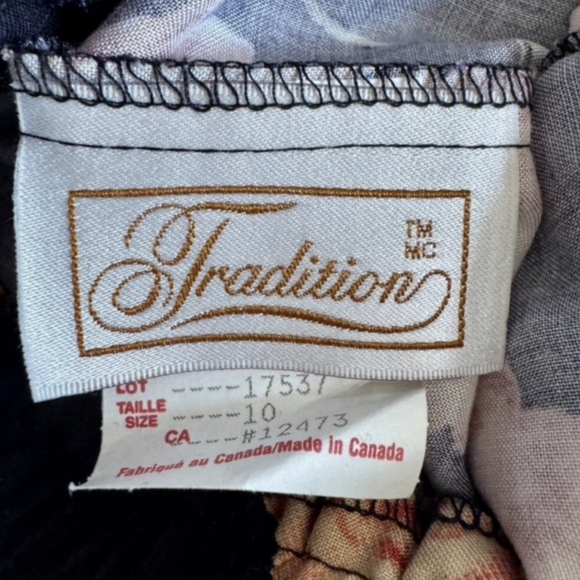 Sears Black Floral Midi Maxi Skirt 00s Vintage NWOT - Picture 3 of 7